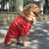 Lovelonglong Cool Dog Leather Jacket, Warm Windproof Coats for Large Medium Small Dogs, Red XXL