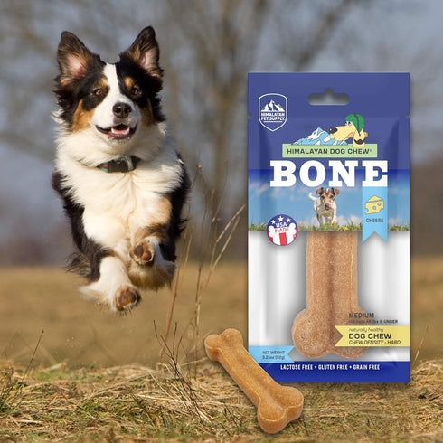 Himalayan Pet Supply Dog Chew Bone, Medium, Long Lasting, 100% Natural, Healthy & Safe for Dogs 45 lbs and Under