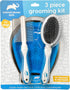 Animal Planet Pet Daily Grooming Kit (3 Pack) for Dogs & Cats - Reversible Grooming Glove, Double Sided Comb & Brush