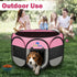 1) Playpen for Small Dogs Cats Crate: Puppy Play Pen Indoor Outdoor Foldable Potable Exercise Cage Pop up Kennel