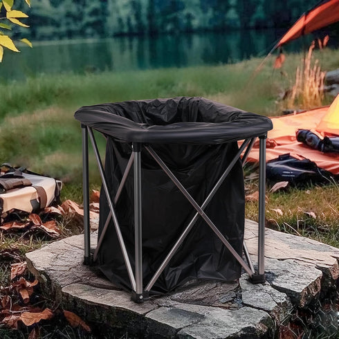 Compact Foldable Portable Toilet for Outdoor Adventures - Ideal for Camping & Travel