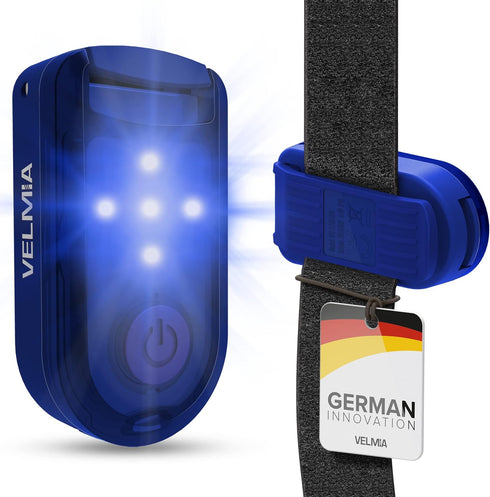 VELMIA Running Lights for Runners, 2 Pack Clip On Strobe Reflective Running Gear for Safety