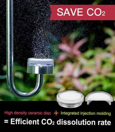 SUS 304 Stainless Steel CO2 Diffuser, Aquarium Plant CO2 Atomizer (S)