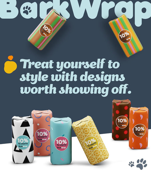 BARKWRAP BAG 240 100% Biodegradable Dog Poop Bags Rolls Raspberry Scented Extra Thick Compostable Waste Doggie Pet Bulk