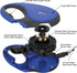 TUG 360° Tangle-Free Retractable Dog Leash with Anti-Slip Handle, 16 ft Strong Nylon Tape (Medium, Blue)