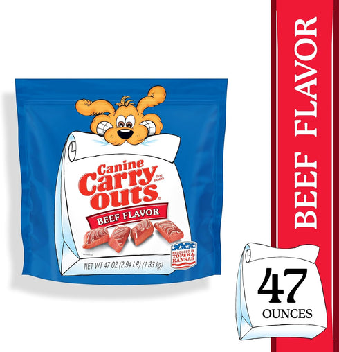 47 Canine Carry Outs Dog Treats, Beef Flavor, Ounce