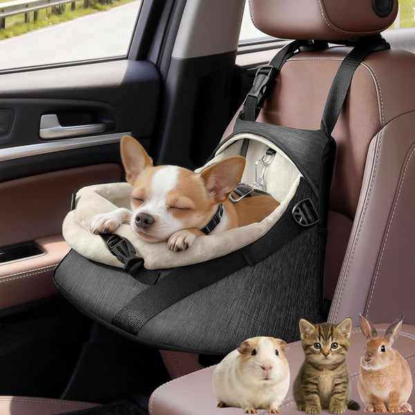 YUDODO 1-7lbs Tiny Dog Car Seat for Teacup Chihuahua Yorkie Luxury PU