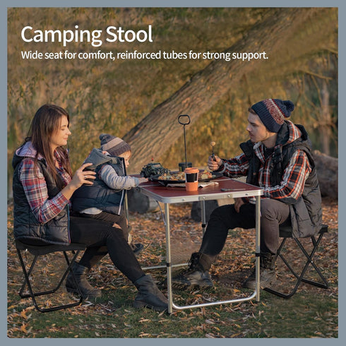 KOKSRY Backpacking 16 Camping Stool, Portable Folding Stool, Aluminum Ultralight Stool Suitable for Outdoor Gardening