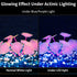 Uniclife Silicone Coral Plant Decorations, Glowing Artificial Ornament for Fish Tank, Yellow Ball Shape