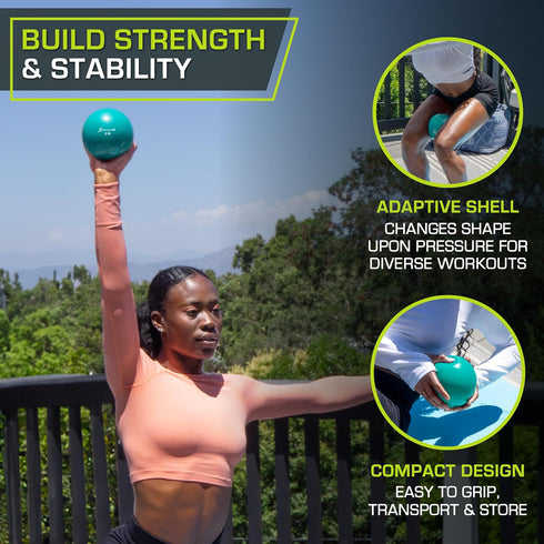 2 lb 8 lb, ProsourceFit Weighted Toning Exercise Balls for Pilates, Yoga, Strength Training and Physical Therapy