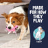 goDog Checkers Just for Me Flying Pig Squeaky Plush Dog Toy with Chew Guard Technology, Durable Fabric & Squeaker