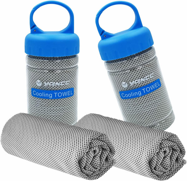 YQXCC Cooling Towel | 2 Pack 47"x12" | Ice Cool for Neck