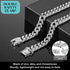 Dog Chain Diamond Collar with Secure Buckle, Metal Chain Jewelry Accessories for Small Medium Large Dogs (Silver, 8