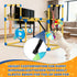 10 (Yellow,33.5 28.5 19.6 inch) Puppy Play Gym Large & Hanging Toys Indoor Play Gym Interactive Dog Toys for Boredom