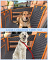 Instraella Dog Car Seat for Large Dogs, Half Back Seat Extender with Hard Bottom, Waterproof Non-Slip Pet Car Seat