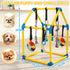 KAINUM 8 Puppy Play Gym with Hanging Toys, Dog Indoor Jungle Gym as Activities Center for Puppies, PVC Frame