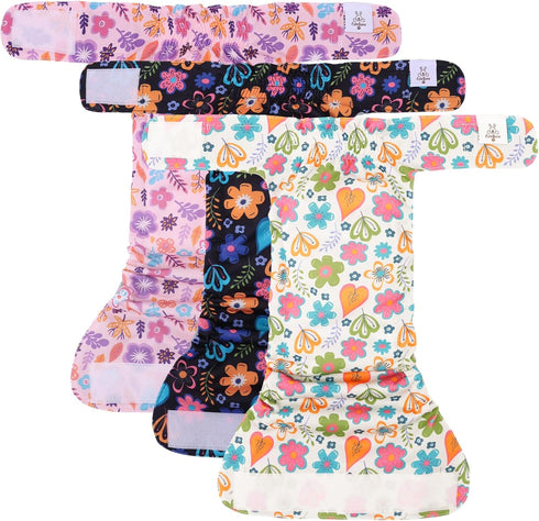 CuteBone Washable Dog Diapers, Female 3 Pack Puppy Training Pants for Docked-Tail Dogs WWD19L