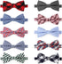 Segarty 10 PCS Puppy Bow Ties, Dog Bowtie Collar Bulk for Holiday Cat Grooming, Cute Plaid Pattern