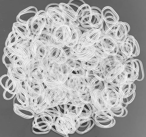 200 Clear Hair Ties and Rubber Bands - Mini Ties for Hair Accessories, Women, Girls & Pet Grooming