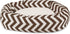 40 Inch Chocolate Chevron Sherpa Bagel Dog Bed, Cozy and Comfortable for Dogs