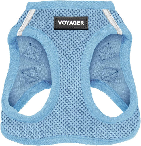 Best Pet Supplies All Weather Mesh Reflective No Pull Harness for Small Medium Dogs, Cats, Baby Blue, XL