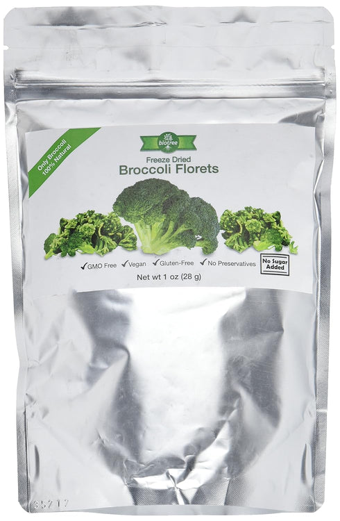 BioTree Labs Freeze Dried Broccoli Florets - Pack of 1 oz, 100%