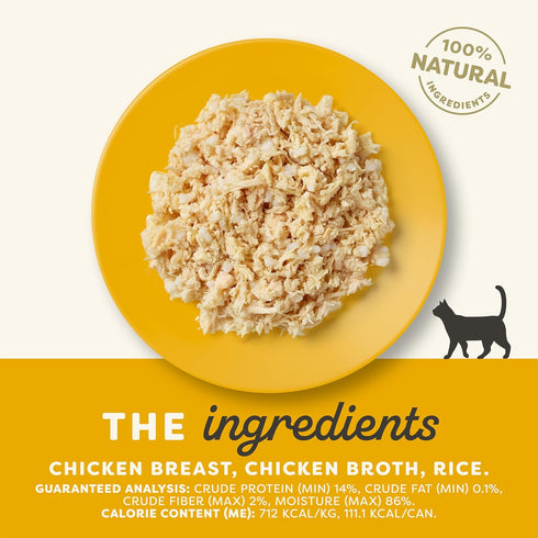 Applaws Natural Wet Cat Food, Limited Ingredient Canned Chicken Breast in Broth, 6 Count, 5.5oz Cans