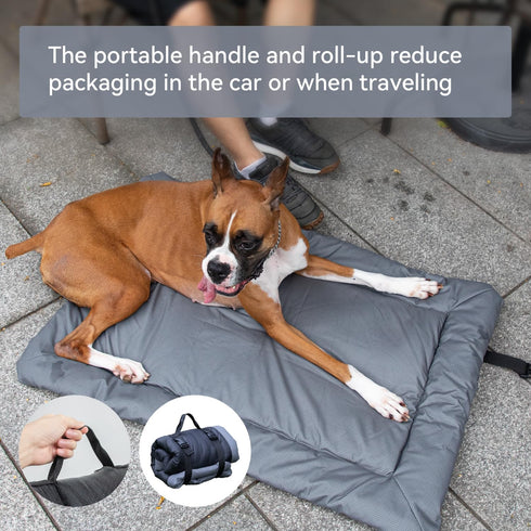 Waterproof Dog Bed for Camping, Portable Travel Mat for Dogs, Washable, 35.43x23.62in