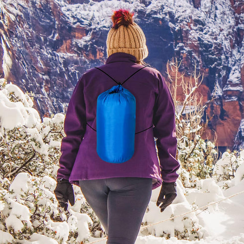 Portable Waterproof Camping Sleeping Bag for Adults and Kids, Lightweight 4 Seasons for Indoor Outdoor Use