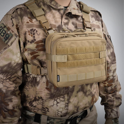 WYNEX Tactical Large Admin Pouch, Molle EDC Utility Pouch with Map Sleeve and Flag Patch