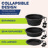 Collapsible Dog Slow Feeder Bowl, Portable Silicone Travel Bowl for Food & Water, Anti-Choking, Dishwasher Safe