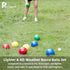 100mm Set, Set 8 Balls/1 Pointyard Bocce Ball Regulation Bocci Ball with PE Bocce Pallino/Carrying Bag/Measuring Tape