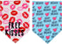 2 Pack Valentines Day Bandana for Dogs, Triangle Bibs Pet Scarf for Dogs