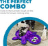 Outward Hound Durablez Tough Plush Squeaky Dog Toy, Gecko, Purple, Medium Size