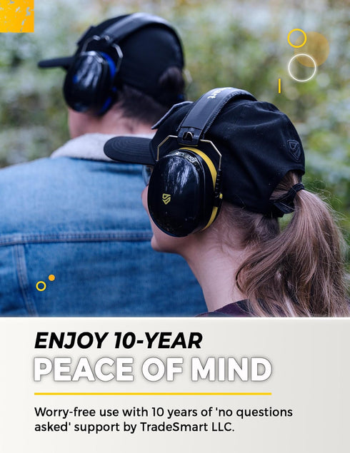 TradeSmart High-Performance Earmuffs for Shooting Range, Shooting Eye Protection Glasses + Firearm Confidence Course
