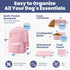 Backpack 2 Dog Travel Bag for Supplies - Complete Dog Diaper Bag with BPA-Free Travel Bowls, Treat Pouch, Food
