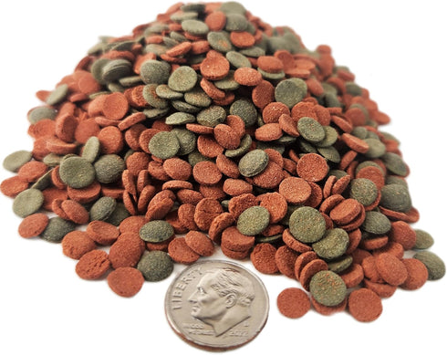 Aquatic Foods Inc. 8mm - 1/3" Brine Shrimp/Red Algae Color Enhancing & Spirulina/Green Algae Sinking