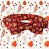 Maca Bates Fall Dog Collar with Bow Bowtie for Dogs Bows Tie Autumn Leaves Adjustable Breakaway Collars Accessories Birthday Gift for Small Medium Large XL Girl Boy Puppy Pets