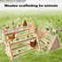 Rliguanrui -size13 5.9" 6.5" Chicken Perch for Coop L x W x H- Heavy Duty Poultry Roosting Bar with Natural Pine