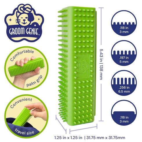 Magic Pet Block Brush - Dog Cat Hair Remover for Sofa, Furniture, Carpet & Clothing (Field Green)