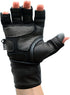 2" 7"- 7 1/2") Epic Leather Gym Gloves with Built in Wide Wrist Wraps Best Grip & Design for Weightlifting Power