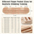 Wooden Climbing Hangboard, Training Hang Board, Rock Climbing Fingerboard with Incremental Depth Pockets for Finger
