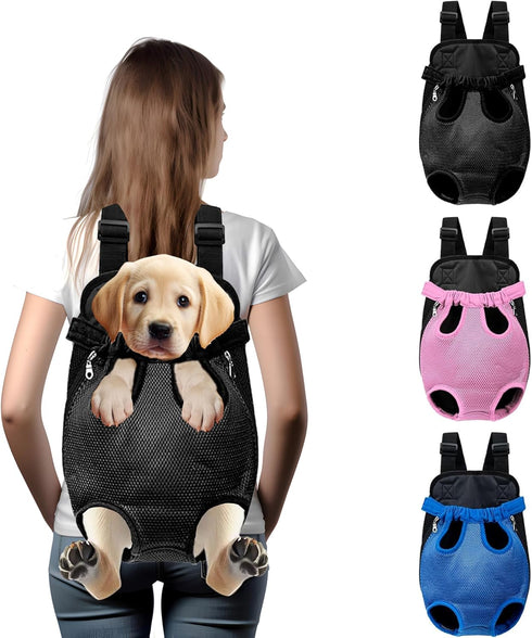 Hands-Free Pet Carrier Backpack for Dogs and Cats, Comfortable Adjustable Legs, Perfect for Traveling, Hiking, Camping