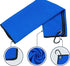 Golf Towel and Brush Set | Microfiber Waffle Design Golf Towel 16" X 24" with Retractable Zip-line Brush (Blue)