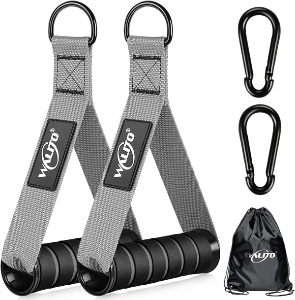 WALITO Exercise Handles, Heavy Duty Replacement Cable Machine Attachments for Home Gym Equipment