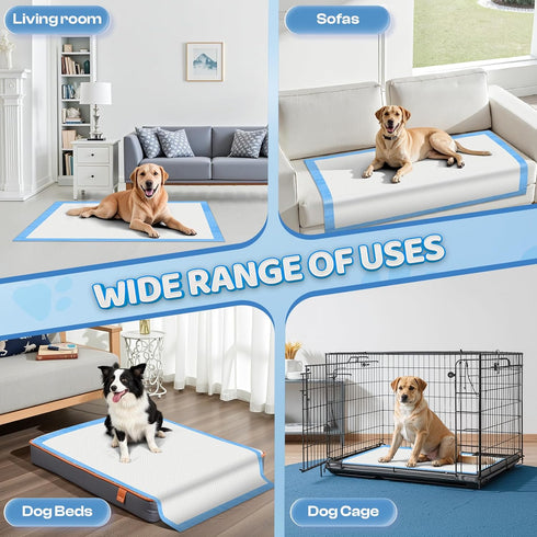 36"x36" Boscute Super Absorbent & Leak-Proof Jumbo Size Pet Training Dog Pee Pads, Thicken Quick Dry Disposable Puppy