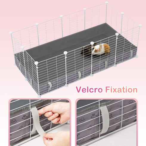 Chinchilla 24" 48") Funfurry Waterproof Guinea Pig Cage Liner,Washable Tarp Bottom Base,Cage Liners for Small