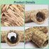 Hamiledyi Nature's Hideaway Hamster Grass Tunnel Toy, Open Entrance Straw House for Guinea Pigs, Hamsters, and Birds