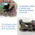 Fish Tank Decoration - Helicopter Ruins Landscaping, Fish Shrimp Shelter, Resin Stone Tank Decoration for Turtle Tanks