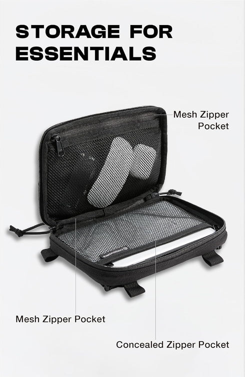 Backpacks Black Tactical Molle EDC Pouch - Admin Pouch with Molle Attachments